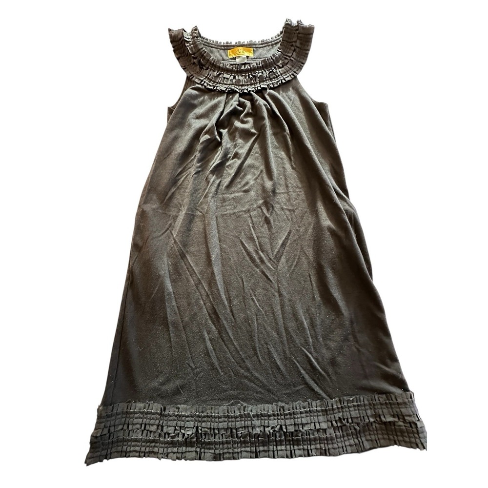 Nicole Miller Dress Women's Size Small Black Sleeveless Mid Length With Pockets